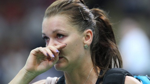 Agnieszka Radwanska looked rusty en route her stunning loss (photo: nos.nl)