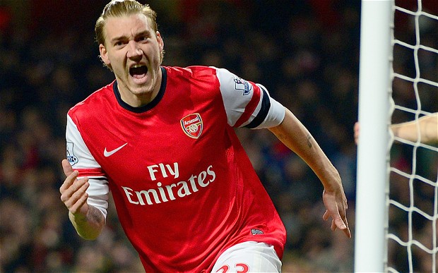 1.8 seconds goal by Nicklas Bendtner arsenal